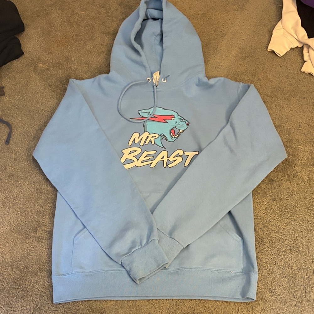 Light Blue Logo Hoodie - Men's Pullover